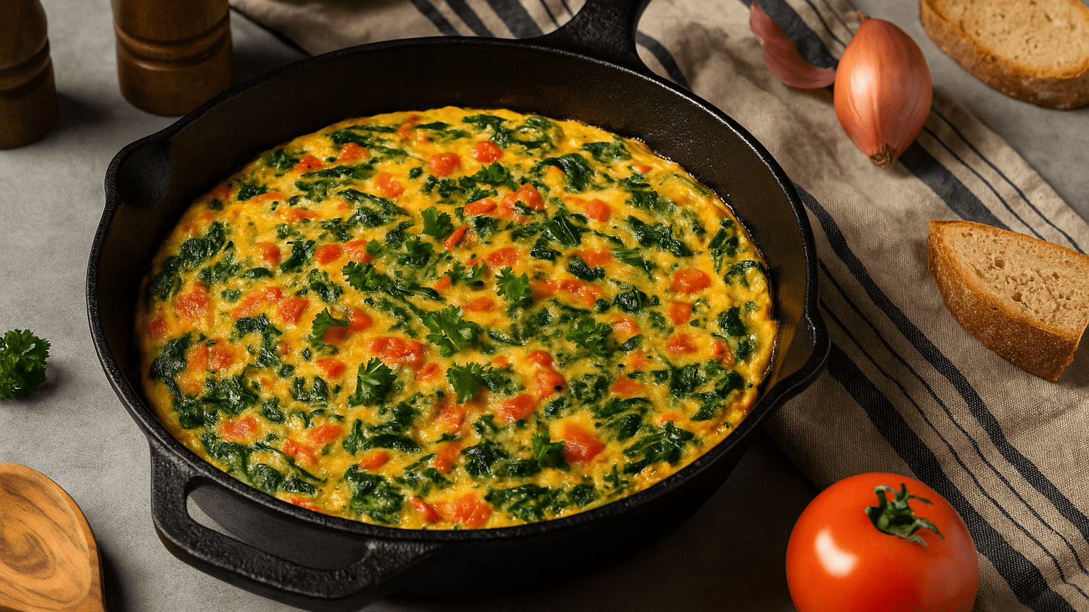 Frittata con Spinaci Pomodorini e Formaggio di Capra edited Recupero Muscolare Dopo il Pilates