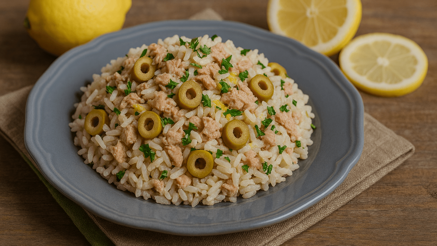 Riso Basmati con Tonno Olive Limone e Prezzemolo edited Recupero Muscolare Dopo il Pilates