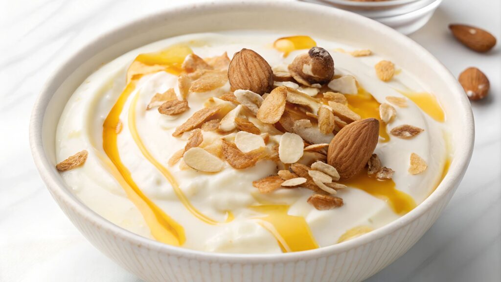 yogurt greco con frutta secca e miele